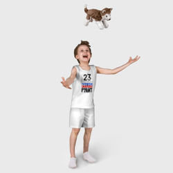 Пижама с принтом 23 - Краснодарский край для ребенка, вид на модели спереди №3. Цвет основы: белый