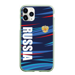 Россия - blue stripes – Чехол для iPhone 11 Pro матовый с принтом купить
