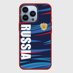 Россия - blue stripes – Чехол для iPhone 13 Pro с принтом купить