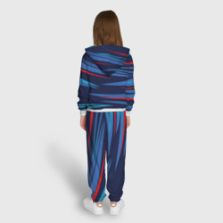 Костюм с принтом Россия — blue stripes для ребенка, вид на модели сзади №3. Цвет основы: белый