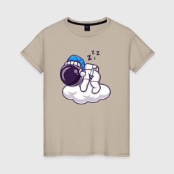 Сон на облаке – Женская футболка хлопок с принтом купить со скидкой в -20%