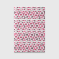 Серо-розовый паттерн треугольники – Обложка для паспорта матовая кожа с принтом купить