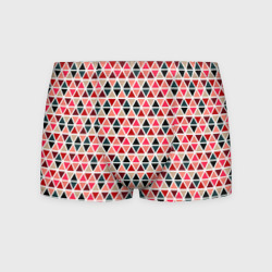 Бирюзово-розовый геометричный треугольники  – Мужские трусы 3D с принтом купить