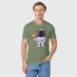 Мужская футболка хлопок Космонавт и планета - фото 2