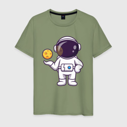 Мужская футболка хлопок Космонавт и планета