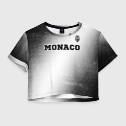 Женская футболка Crop-top 3D Monaco sport на светлом фоне посередине