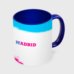 Кружка с полной запечаткой Real Madrid neon gradient style по-горизонтали