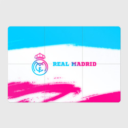 Магнитный плакат 3Х2 Real Madrid neon gradient style по-горизонтали