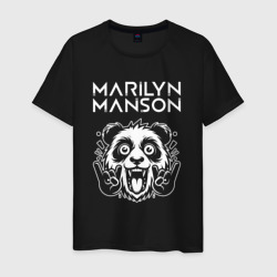 Мужская футболка хлопок Marilyn Manson rock panda