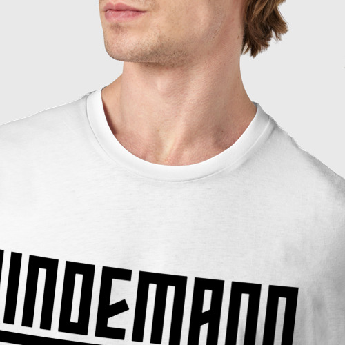 Мужская футболка хлопок с принтом Lindemann - rock panda, фото #4