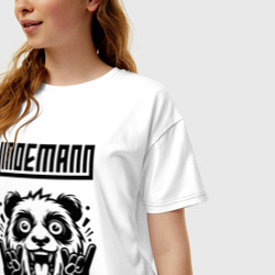 Женская футболка хлопок Oversize Lindemann - rock panda - фото 2