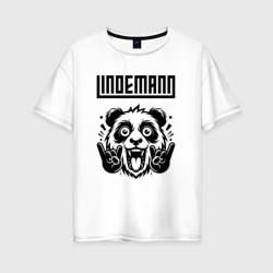 Женская футболка хлопок Oversize Lindemann - rock panda