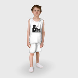 Пижама с принтом Команда Семь смертных грехов для ребенка, вид на модели спереди №2. Цвет основы: белый