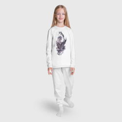 Пижама с принтом Re:Zero Рем горничная для ребенка, вид на модели спереди №3. Цвет основы: белый