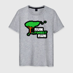 Беги лес беги – Мужская футболка хлопок с принтом купить со скидкой в -20%