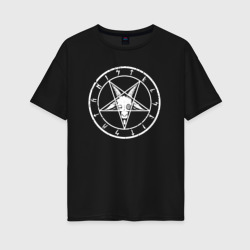 Satan – Женская футболка хлопок Oversize с принтом купить со скидкой в -16%