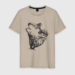 Свободный волк – Мужская футболка хлопок с принтом купить со скидкой в -20%