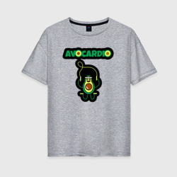 Avocardio – Женская футболка хлопок Oversize с принтом купить со скидкой в -16%