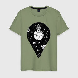 Точка космоса – Мужская футболка хлопок с принтом купить со скидкой в -20%