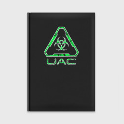 UAC зелёный повреждённый – Ежедневник с принтом купить