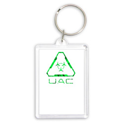 UAC зелёный повреждённый – Брелок прямоугольный 35*50 с принтом купить