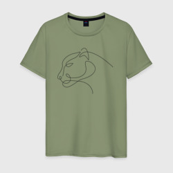 Гепард line art – Мужская футболка хлопок с принтом купить со скидкой в -20%