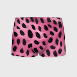 Розовый леопардовый мех – Мужские трусы 3D с принтом купить