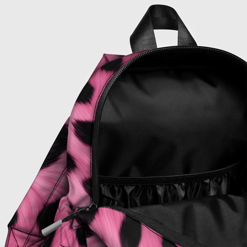 Детский рюкзак 3D с принтом Розовый леопардовый мех, фото #4