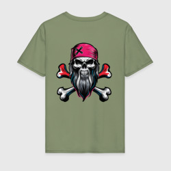 Пират-байкер – Мужская футболка хлопок с принтом купить со скидкой в -20%