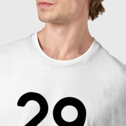 Футболка с принтом 29 - Архангельская область для мужчины, вид на модели спереди №4. Цвет основы: белый