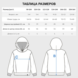 Худи с принтом 33 - Владимирская область для ребенка, вид на модели спереди №10. Цвет основы: белый