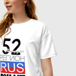 Женская футболка хлопок Oversize 52 - Нижегородская область - фото 2