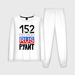 152 - Нижегородская область – Женская пижама с лонгсливом хлопок с принтом купить