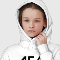 Худи с принтом 154 - Новосибирская область для ребенка, вид на модели спереди №4. Цвет основы: белый