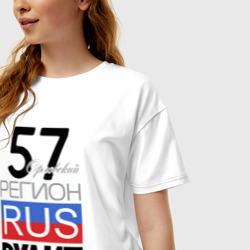 Женская футболка хлопок Oversize 57 - Орловская область - фото 2