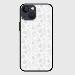 Белый паттерн лимонов – Чехол для iPhone 13 mini с принтом купить