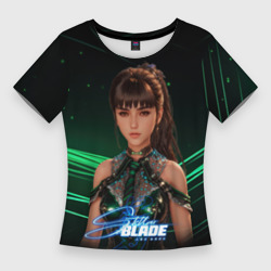Stellar Blade зеленые лучи – Женская футболка 3D Slim с принтом купить