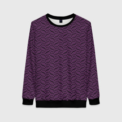 Тёмный фиолетовый волнистые полосы – Женский свитшот 3D с принтом купить со скидкой в -35%