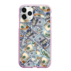 Чехол для iPhone 11 Pro Max матовый Банкноты сто долларов