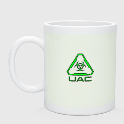 Кружка керамическая UAC зелёный