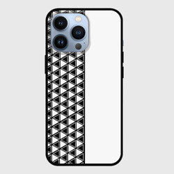 Чёрные треугольники на белом фоне – Чехол для iPhone 13 Pro с принтом купить