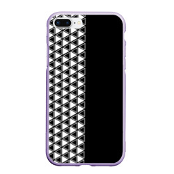 Белые треугольники на чёрном фоне – Чехол для iPhone 7Plus/8 Plus матовый с принтом купить