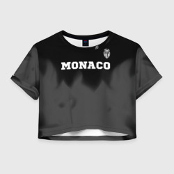 Женская футболка Crop-top 3D Monaco sport на темном фоне посередине