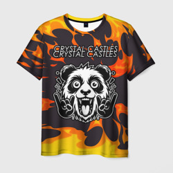 Crystal Castles рок панда и огонь – Мужская футболка 3D с принтом купить со скидкой в -26%