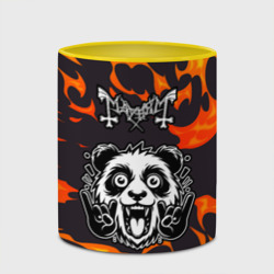 Кружка с полной запечаткой Mayhem рок панда и огонь - фото 2