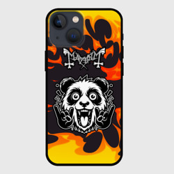 Чехол для iPhone 13 mini Mayhem рок панда и огонь