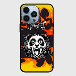 Чехол для iPhone 13 Pro Mayhem рок панда и огонь