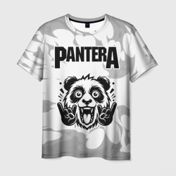 Pantera рок панда на светлом фоне – Мужская футболка 3D с принтом купить со скидкой в -26%