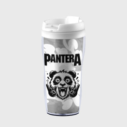 Термокружка-непроливайка Pantera рок панда на светлом фоне