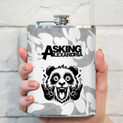 Фляга Asking Alexandria рок панда на светлом фоне - фото 2